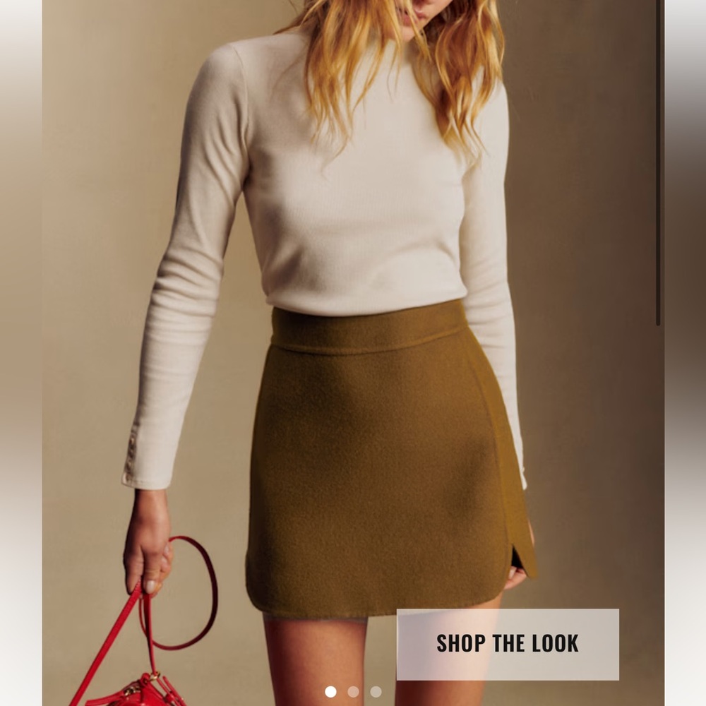 Sezane Felt Skirt